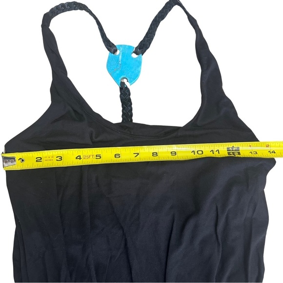 Sky Black Women's Jumpsuit Turquoise Stone & Leather Embellished Back Medium NWT - Picture 7 of 9
